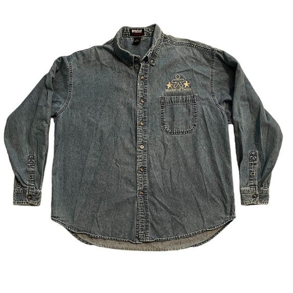 Mother of Twins • Denim Button Down Shirt - XL - Picture 3 of 5